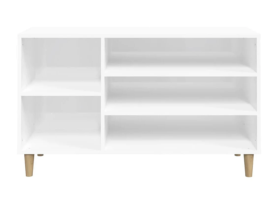 Scarpiera Bianco lucido 102x36x60 cm MDF