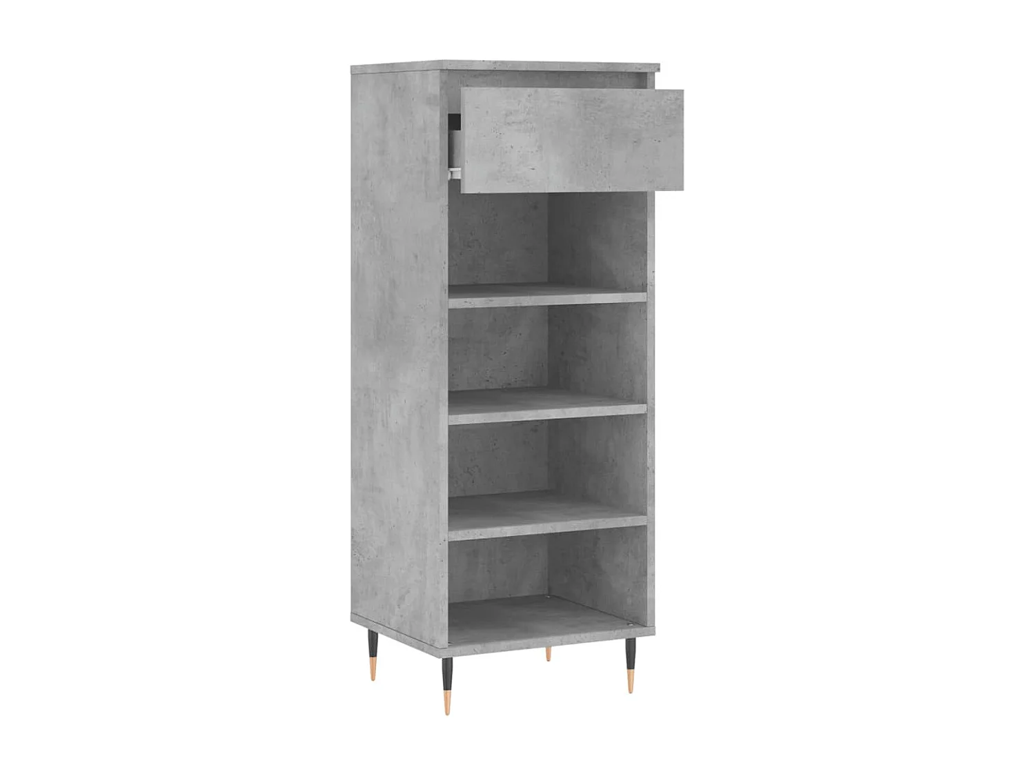 Schoenenkast Betongrijs 40x36x105 cm Bewerkt hout