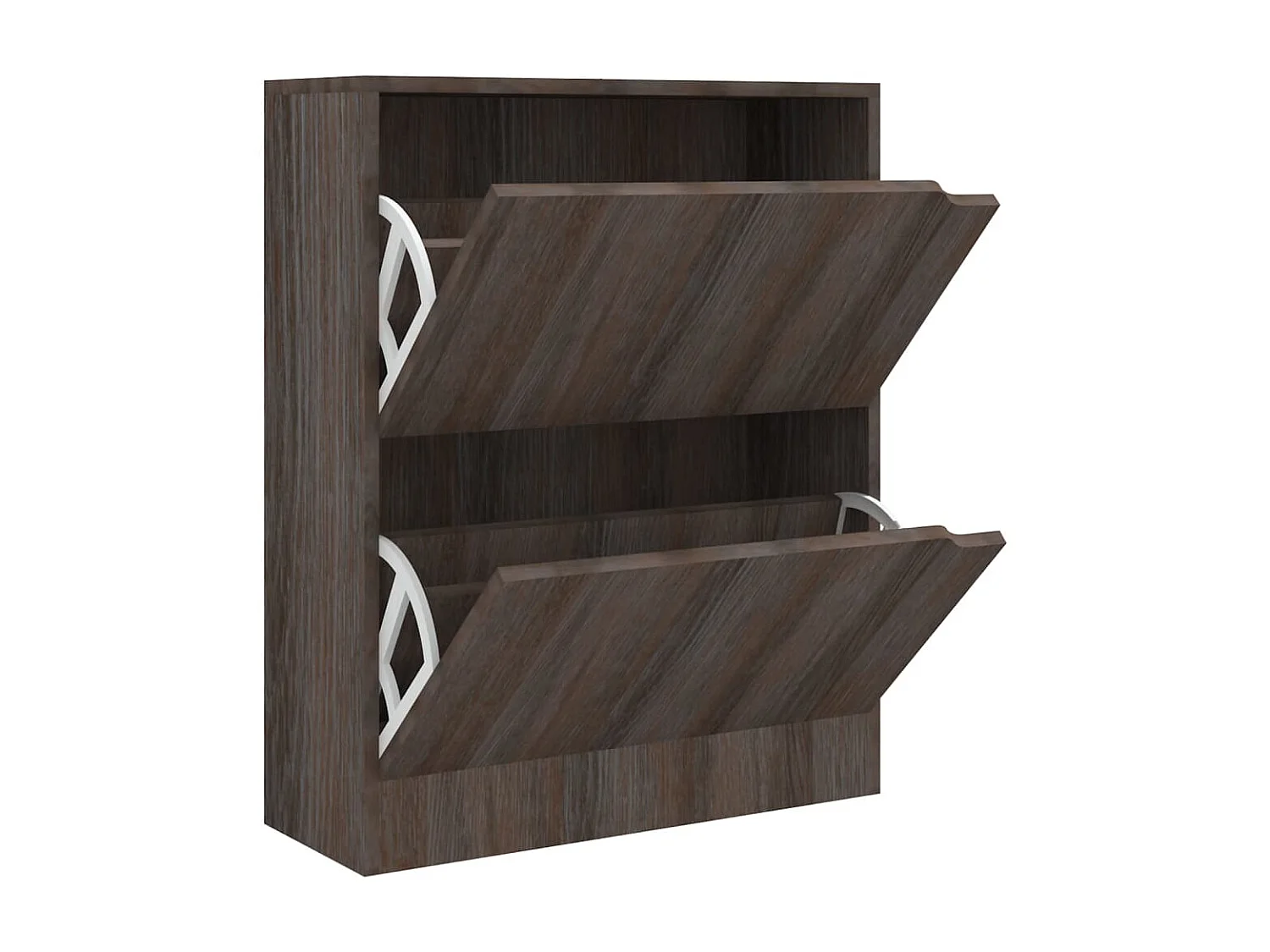 Sapateira 2 portas Carvalho cinza 59x24x74 cm Aglomerado