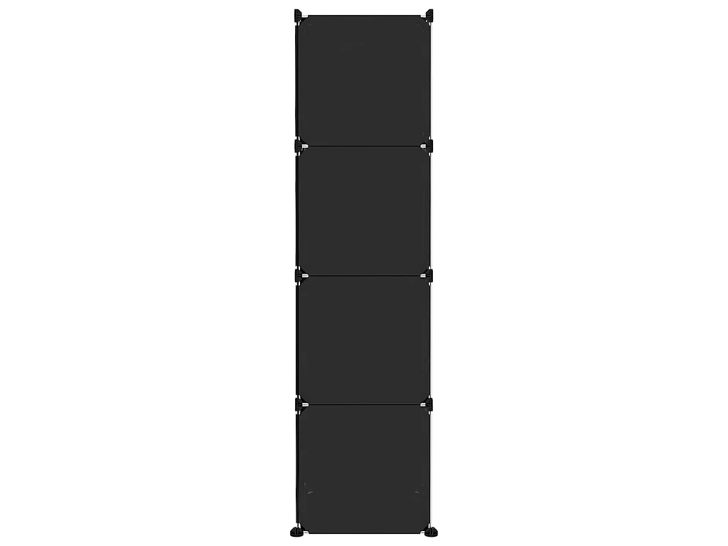 Armoire de rangement pour enfants avec 10 cubes Noir PP