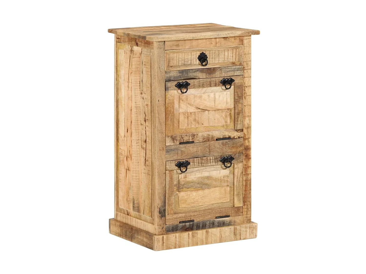 Armoire à chaussures 4 niveaux avec tiroir Bois manguier brut
