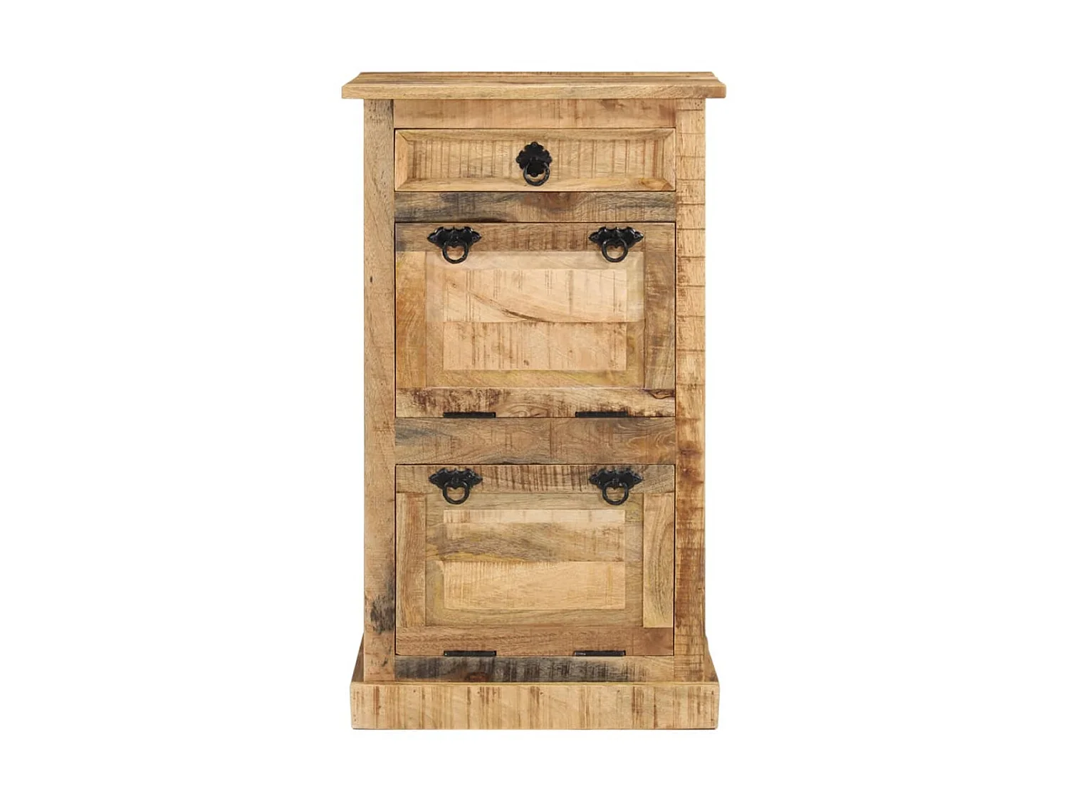 Armoire à chaussures 4 niveaux avec tiroir Bois manguier brut