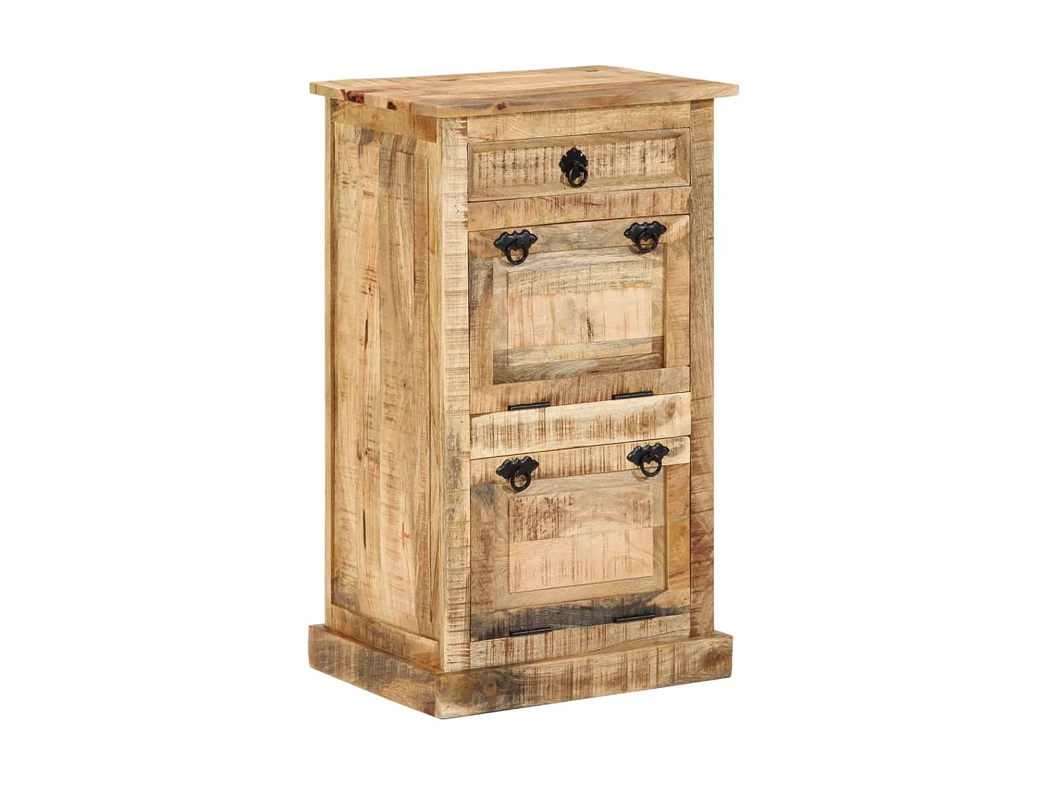 Armoire à chaussures 4 niveaux avec tiroir Bois manguier brut