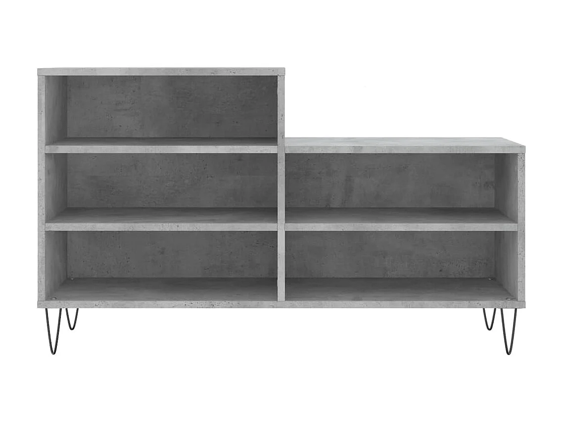 Armoire à chaussures Gris béton 102x36x60 cm Bois d'ingénierie