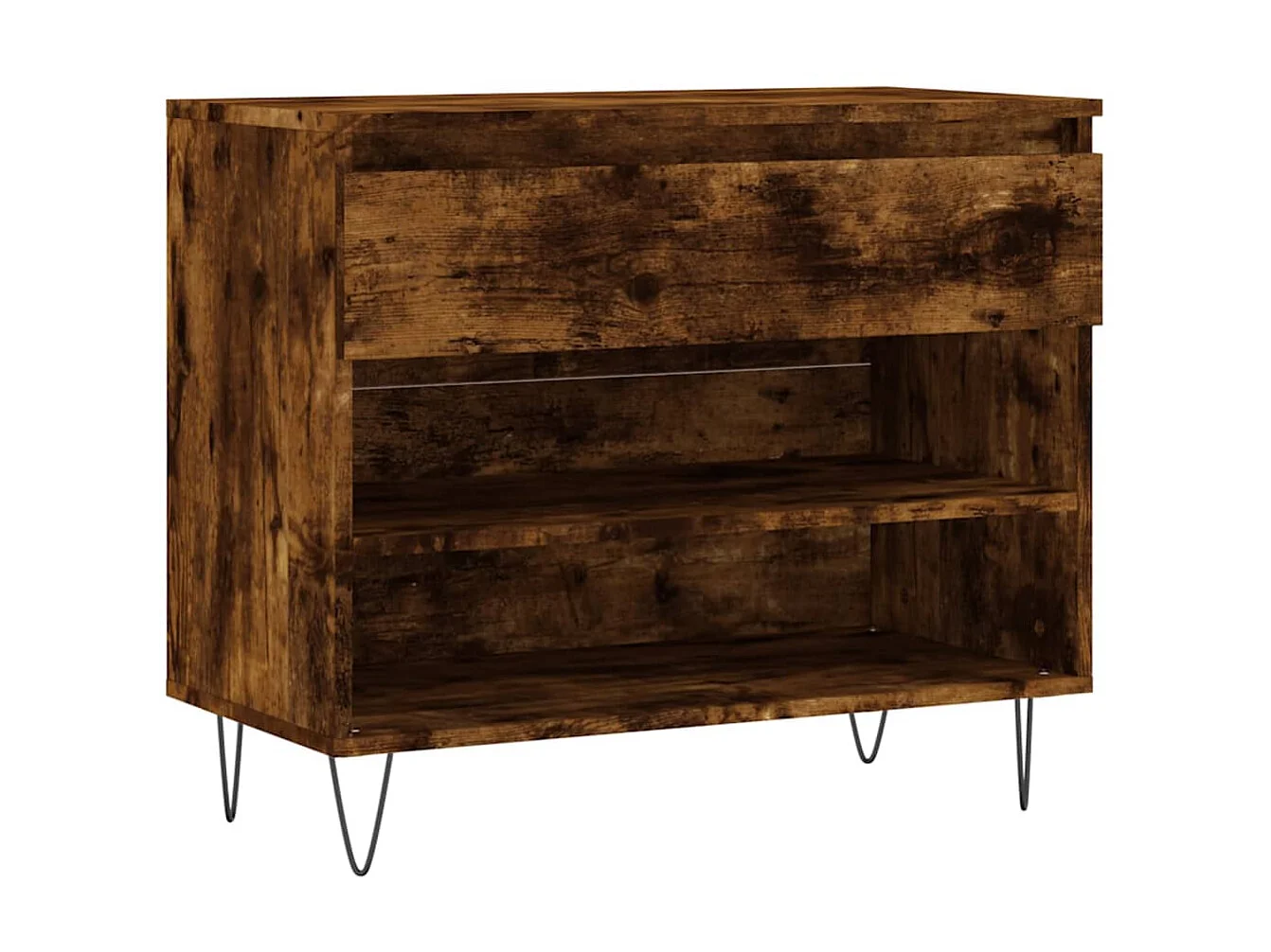 Armoire à chaussures Chêne fumé 70x36x60 cm Bois d'ingénierie