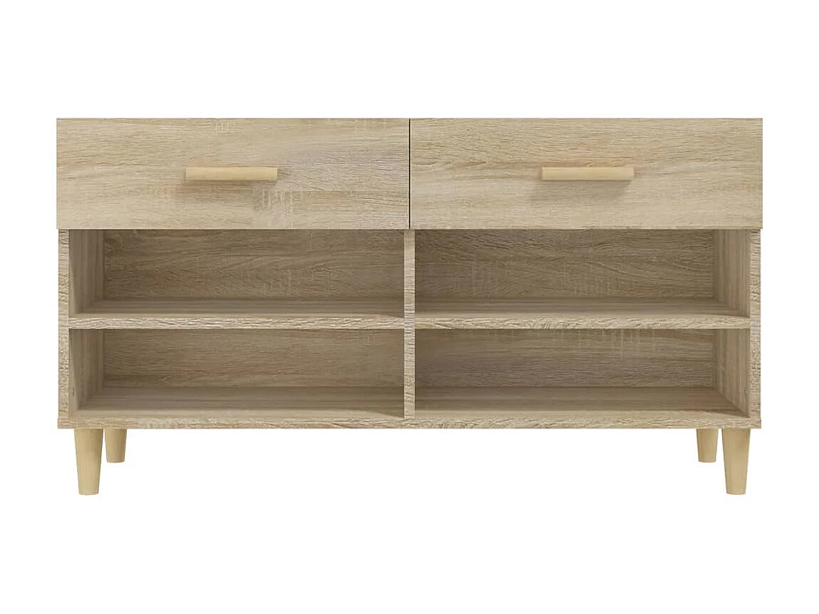 Sapateira carvalho Sonoma 102x35x55cm Madeira trabalhada