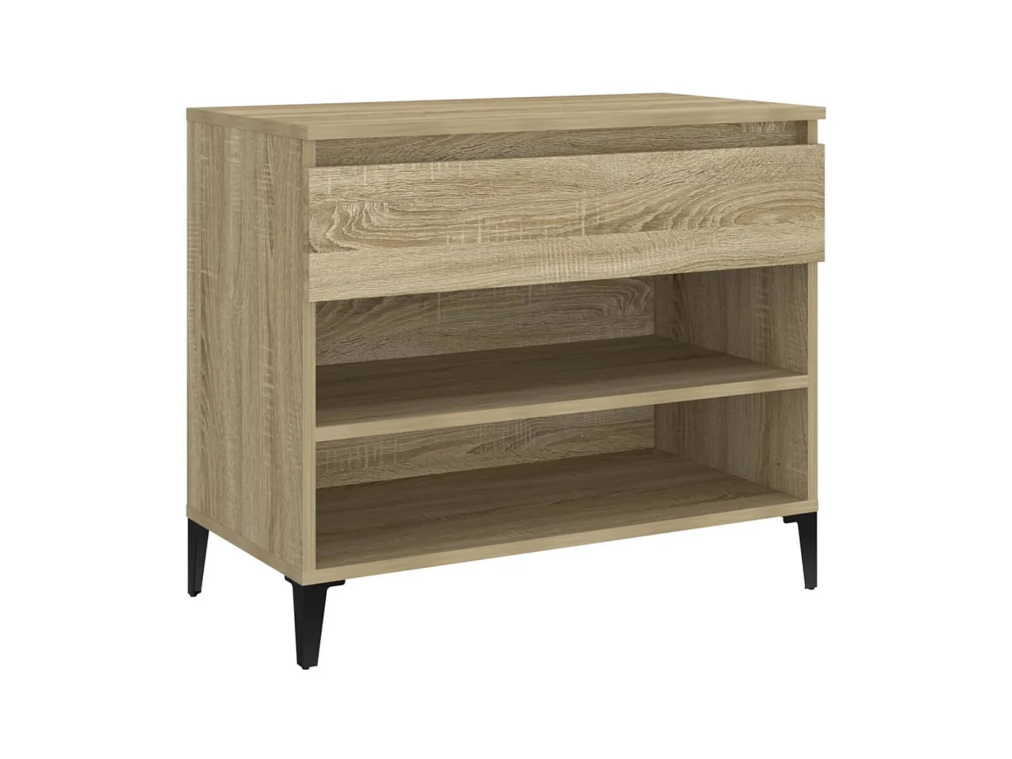 Schoenenkast Sonoma eiken 70x36x60 cm Bewerkt hout