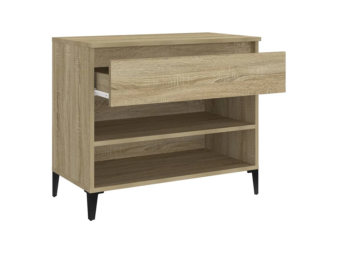 Schoenenkast Sonoma eiken 70x36x60 cm Bewerkt hout