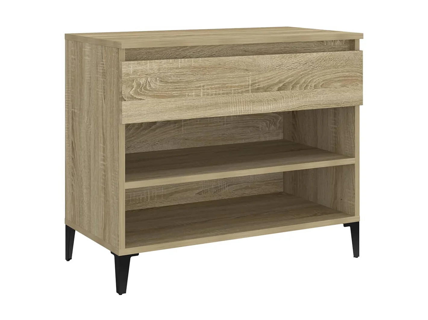 Schoenenkast Sonoma eiken 70x36x60 cm Bewerkt hout