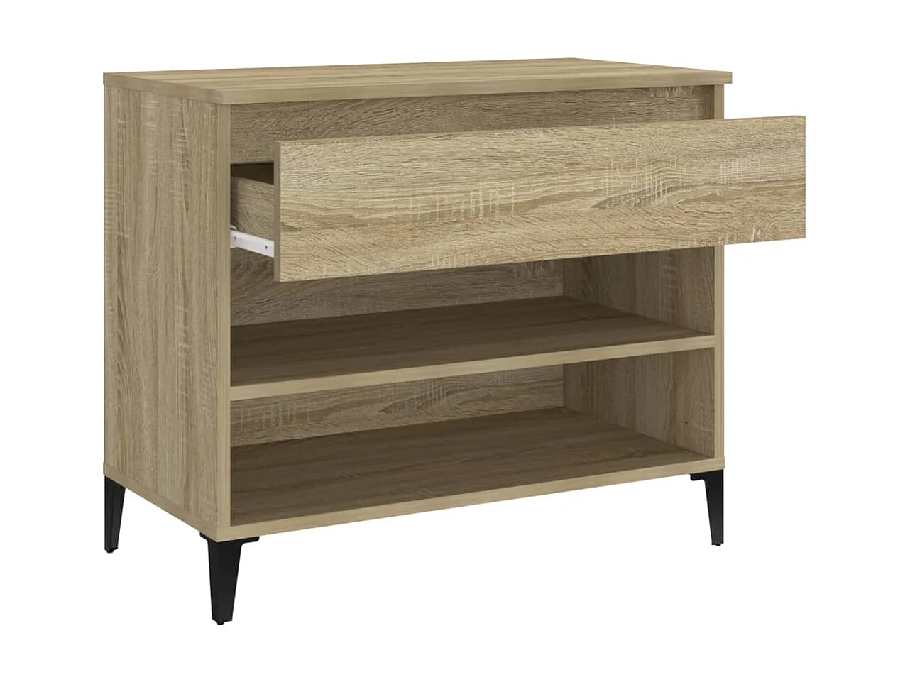 Schoenenkast Sonoma eiken 70x36x60 cm Bewerkt hout