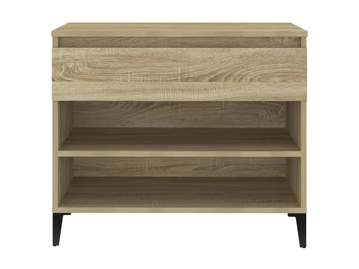 Schoenenkast Sonoma eiken 70x36x60 cm Bewerkt hout