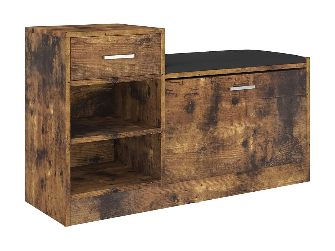 Schoenenbank Gerookt eiken 94,5x31x57 cm Spaanplaat