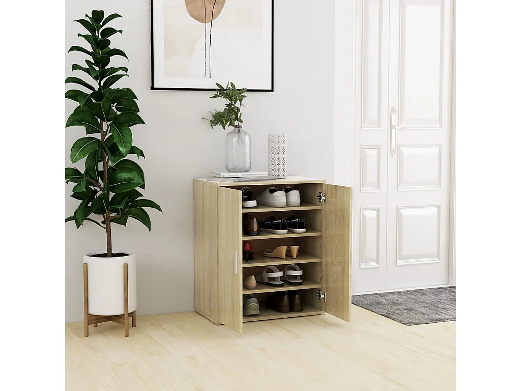 Zapatero roble Sonoma 60x35x70 cm Aglomerado