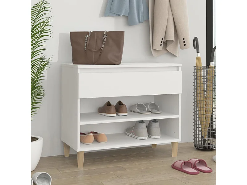 Armoire à chaussures Blanc 70x36x60 cm Bois d'ingénierie