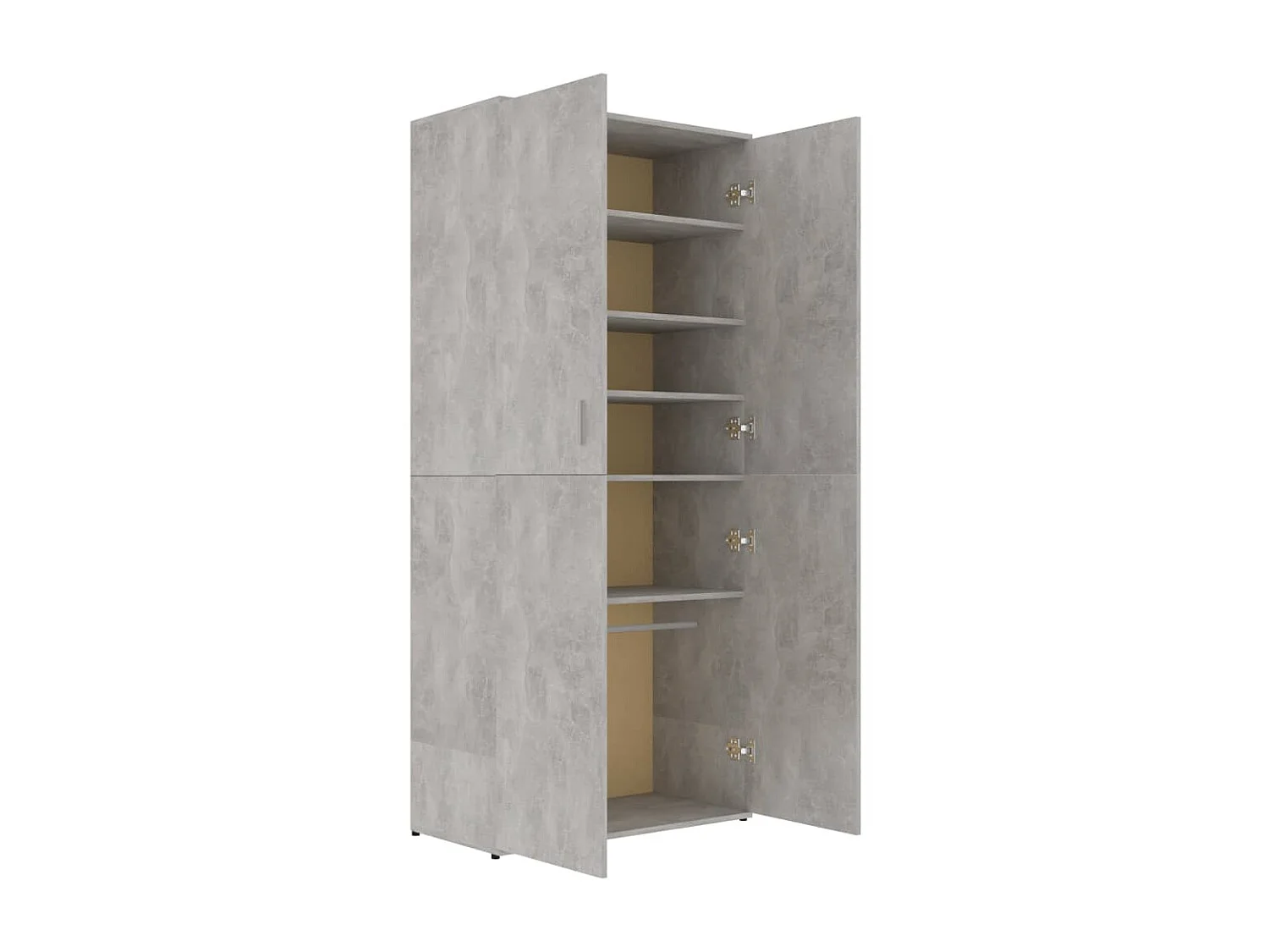 Armoire à chaussures Gris béton 80x39x178 cm Aggloméré