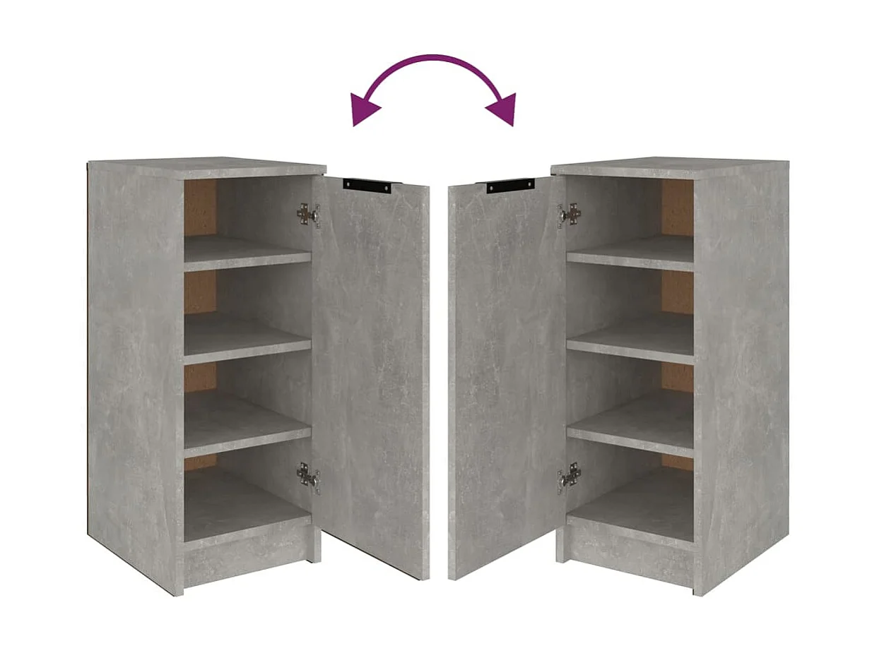 Scarpiera Grigio cemento 30x35x70 cm Derivati del legno