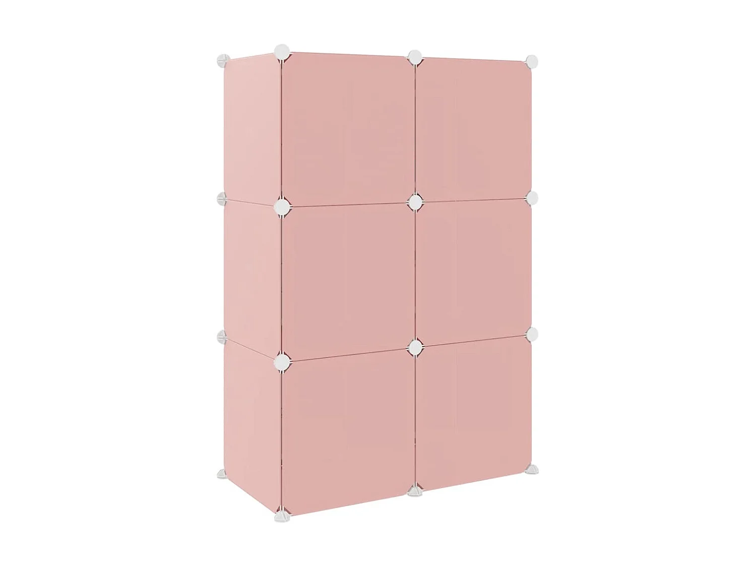 Mobile portaoggetti per bambini con 6 cubi Rosa PP