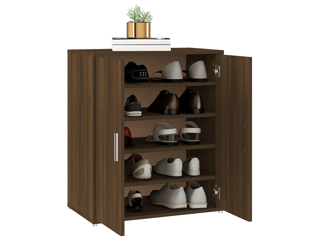 Meuble à chaussures Chêne marron 60x35x70 cm Bois d'ingénierie