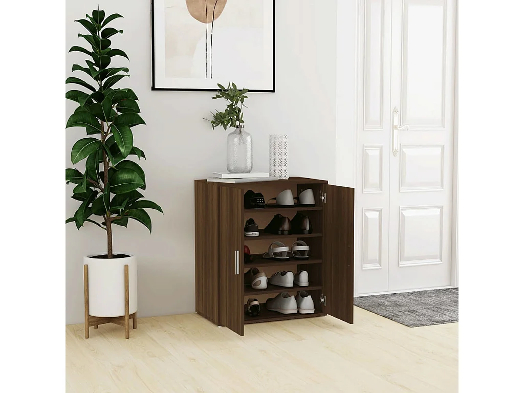 Meuble à chaussures Chêne marron 60x35x70 cm Bois d'ingénierie