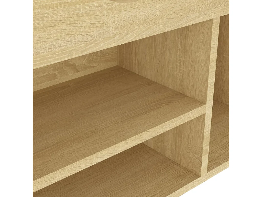 Banc à chaussures coussin Chêne Sonoma 104x30x49 cm Aggloméré