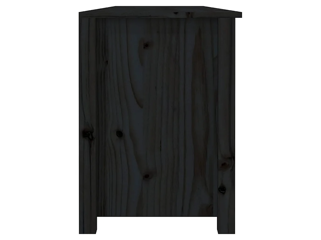 Schoenenbank Zwart 160x36,5x50 cm Massief grenenhout