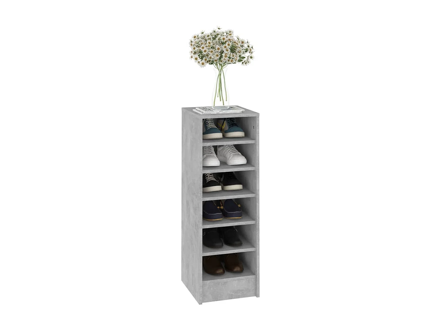 Armoire à chaussures Gris 31,5x35x90 cm Aggloméré