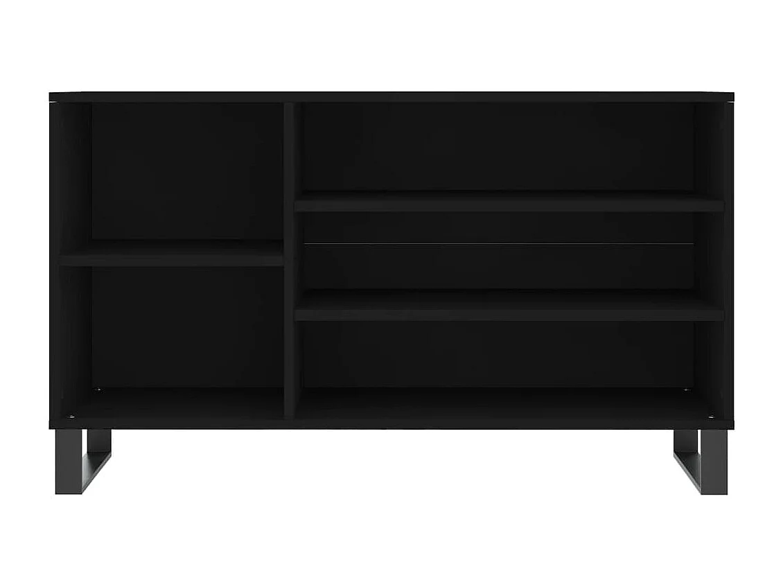 Schoenenkast Zwart 102x36x60 cm Bewerkt hout