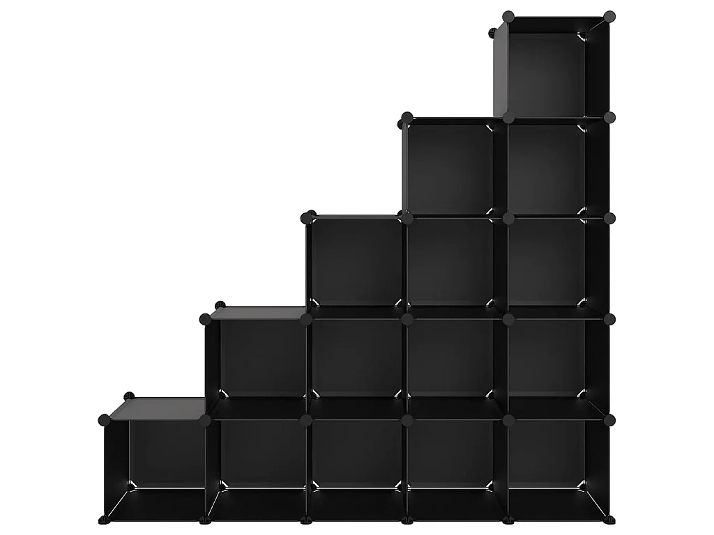 Cubos de armazenamento 15 unidades Preto PP