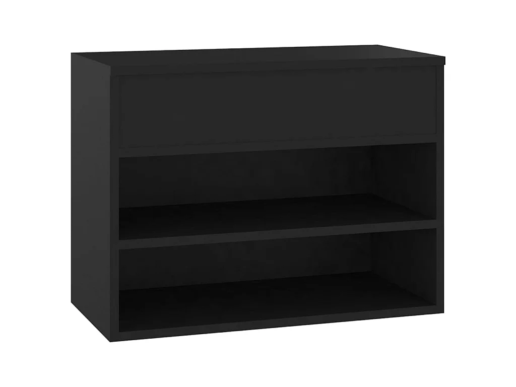 Banco para sapatos Preto 60x30x45 cm Aglomerado