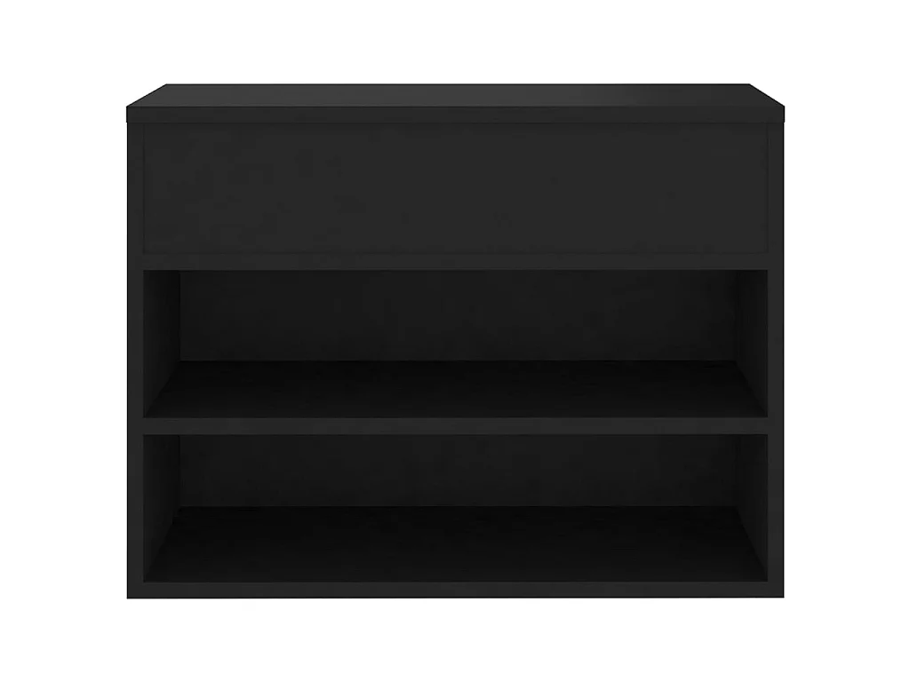 Banco para sapatos Preto 60x30x45 cm Aglomerado