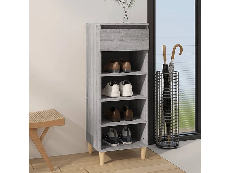 Armoire à chaussures Sonoma gris 40x36x105 cm Bois d'ingénierie