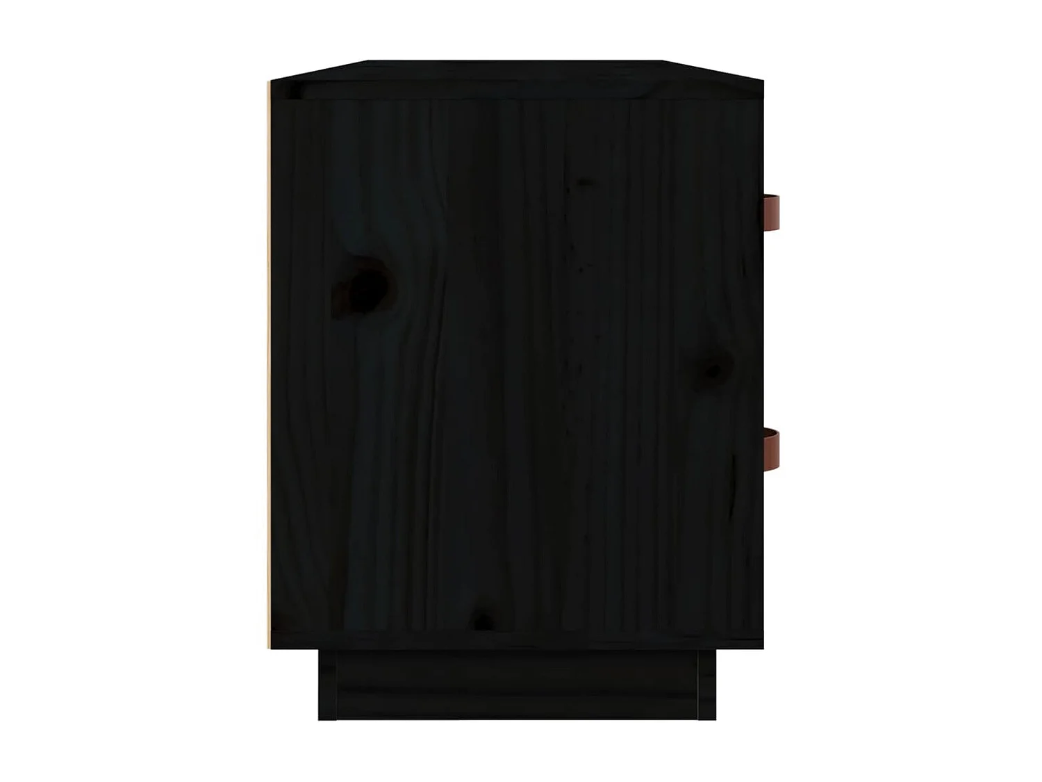 Banco zapatero Negro 100x34x45 cm Madera maciza de pino