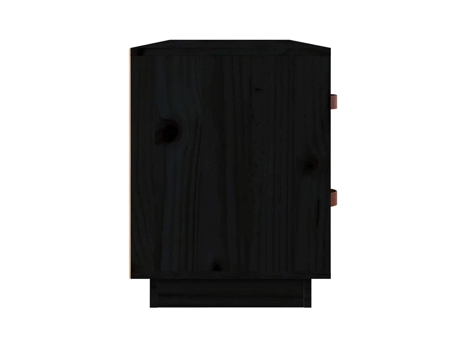 Schoenenbank Zwart 100x34x45 cm Massief grenenhout