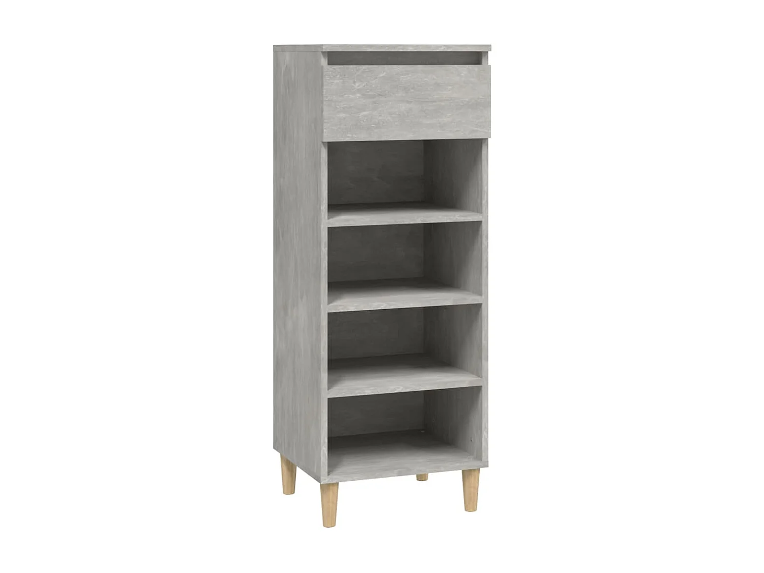 Armoire à chaussures Gris béton 40x36x105 cm Bois d'ingénierie
