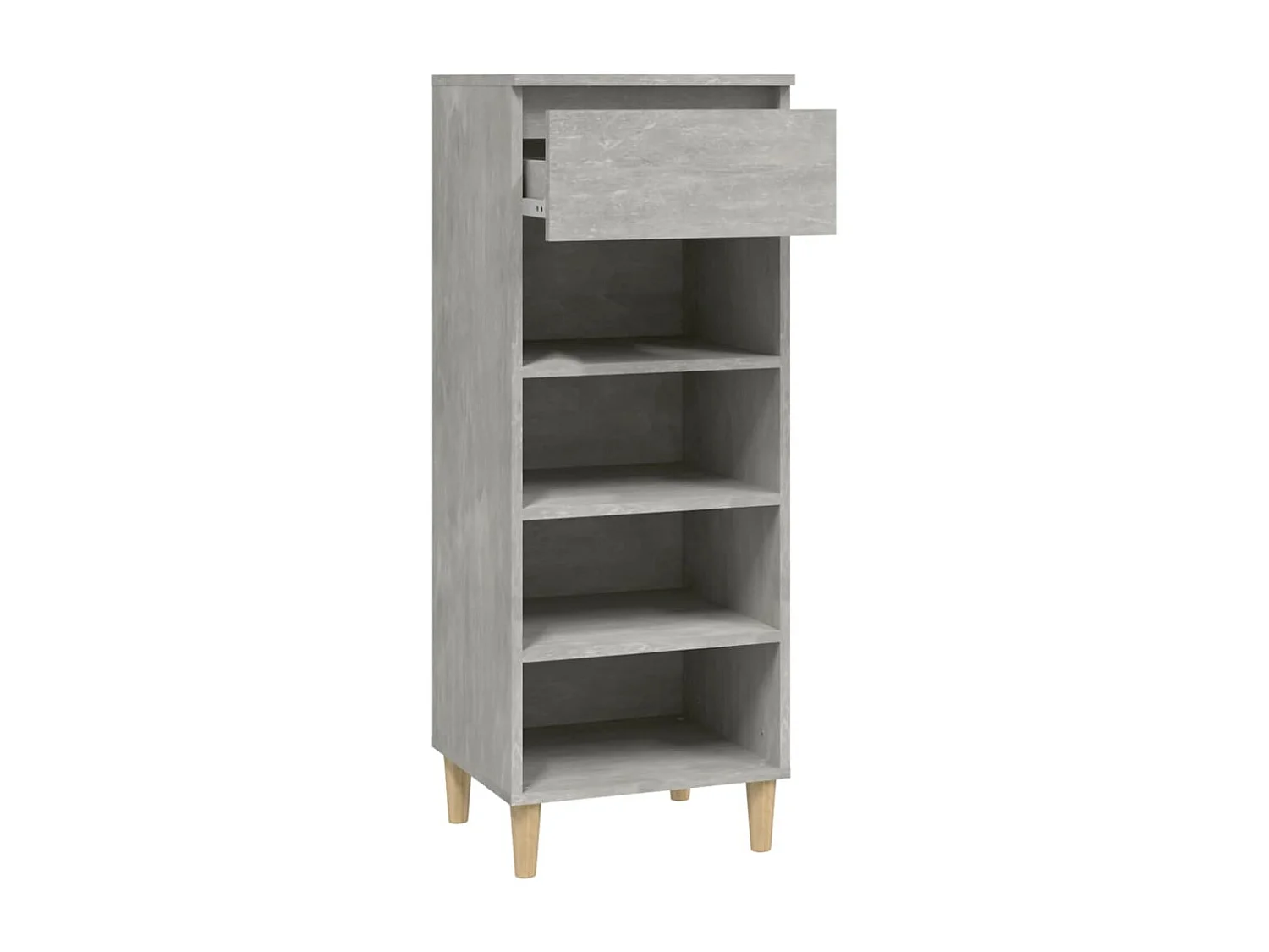 Armoire à chaussures Gris béton 40x36x105 cm Bois d'ingénierie