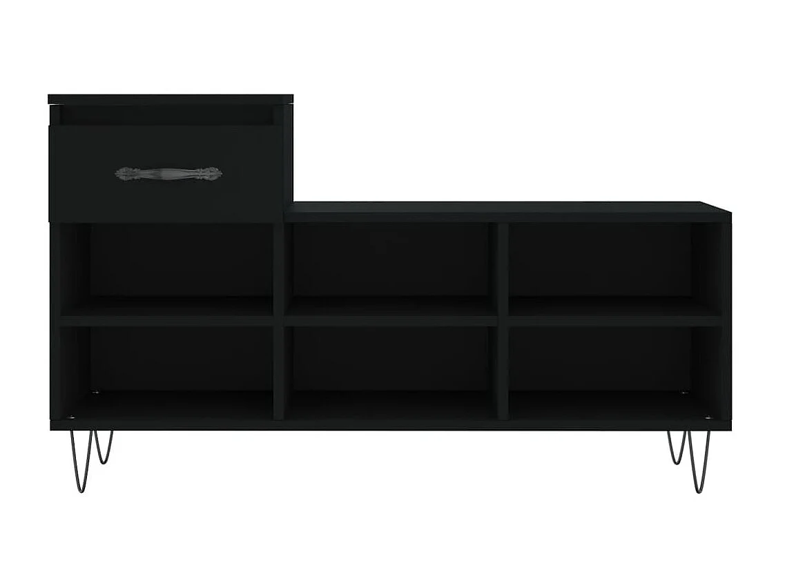 Armoire à chaussures Noir 102x36x60 cm Bois d'ingénierie