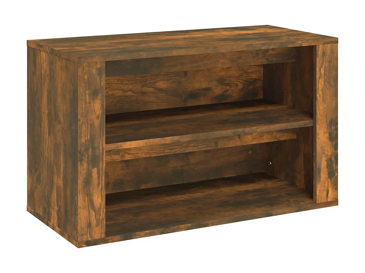 zapatero Roble ahumado 75x35x45 cm Madera contrachapada