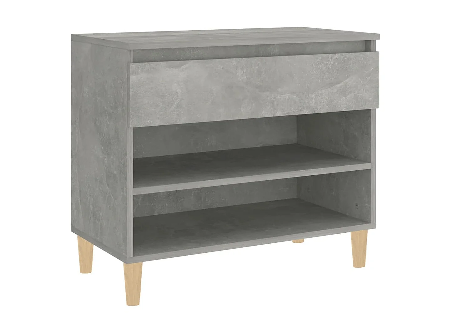 Zapatero Gris hormigón 70x36x60 cm Madera contrachapada