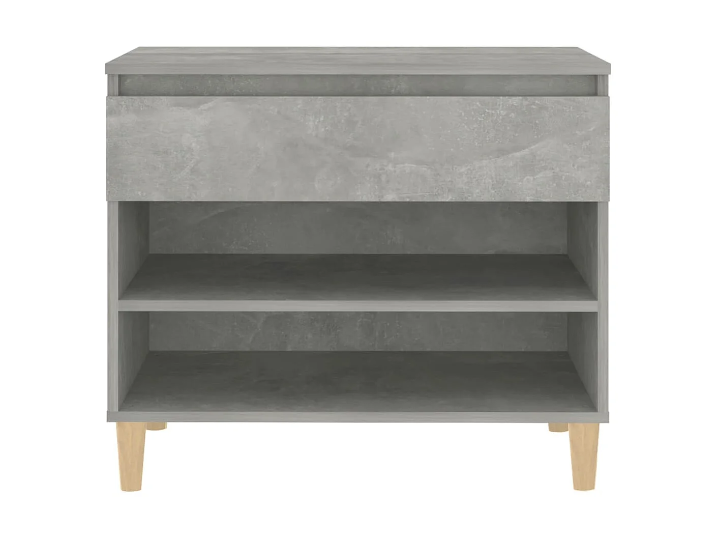 Zapatero Gris hormigón 70x36x60 cm Madera contrachapada