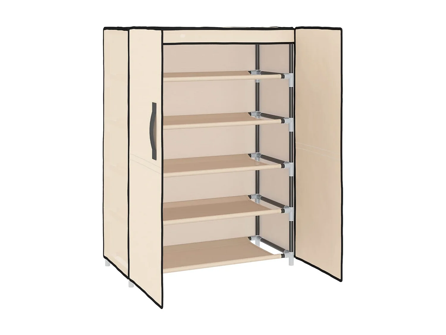 Scarpiera beige 60x28x90 cm Tessuto