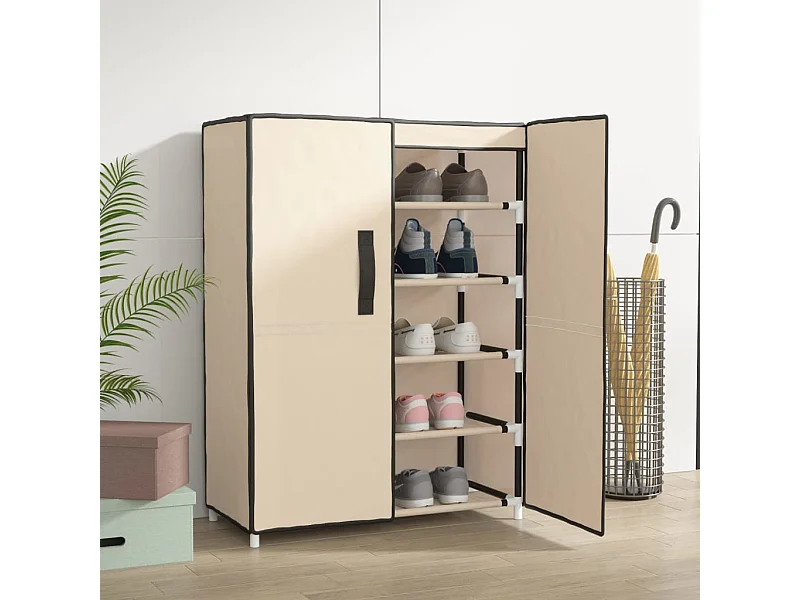 Beige schoenenkast 60x28x90 cm Stof