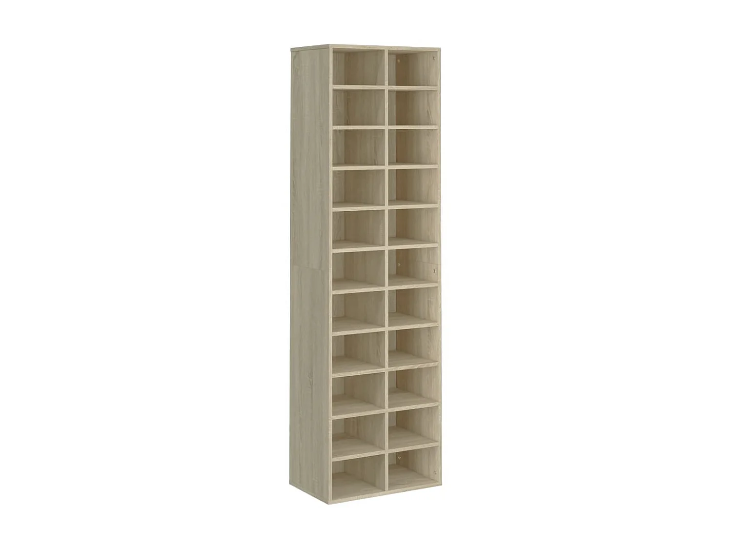 Armoire à chaussures chêne sonoma 54x34x183cm bois d'ingénierie