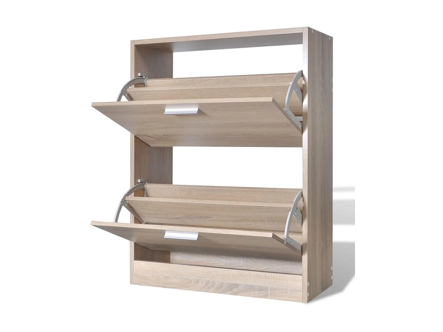 Meuble à chaussures en bois avec 2 compartiments Aspect chêne