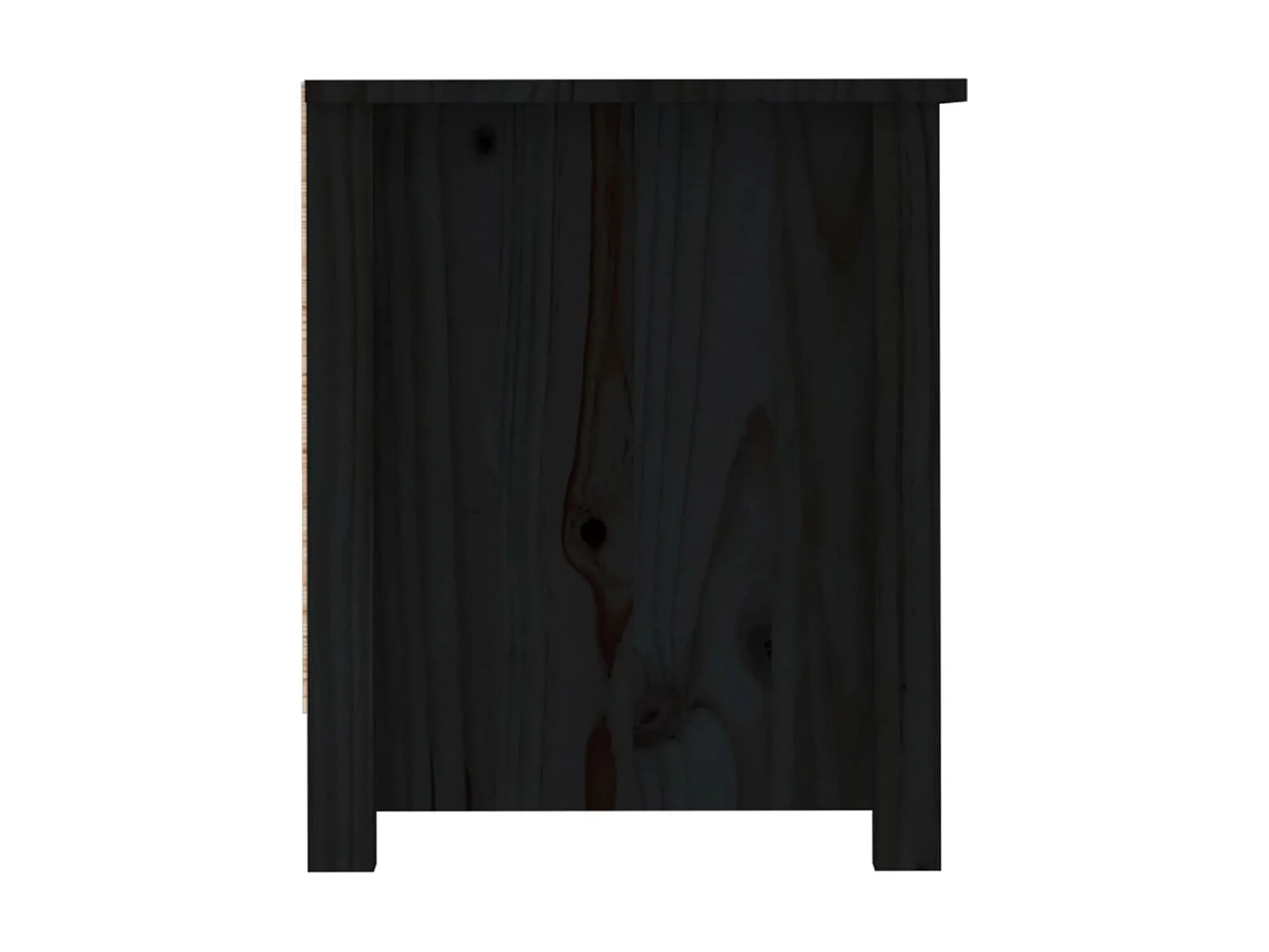 Armoire à chaussures Noir 110x38x45,5 cm Bois de pin massif