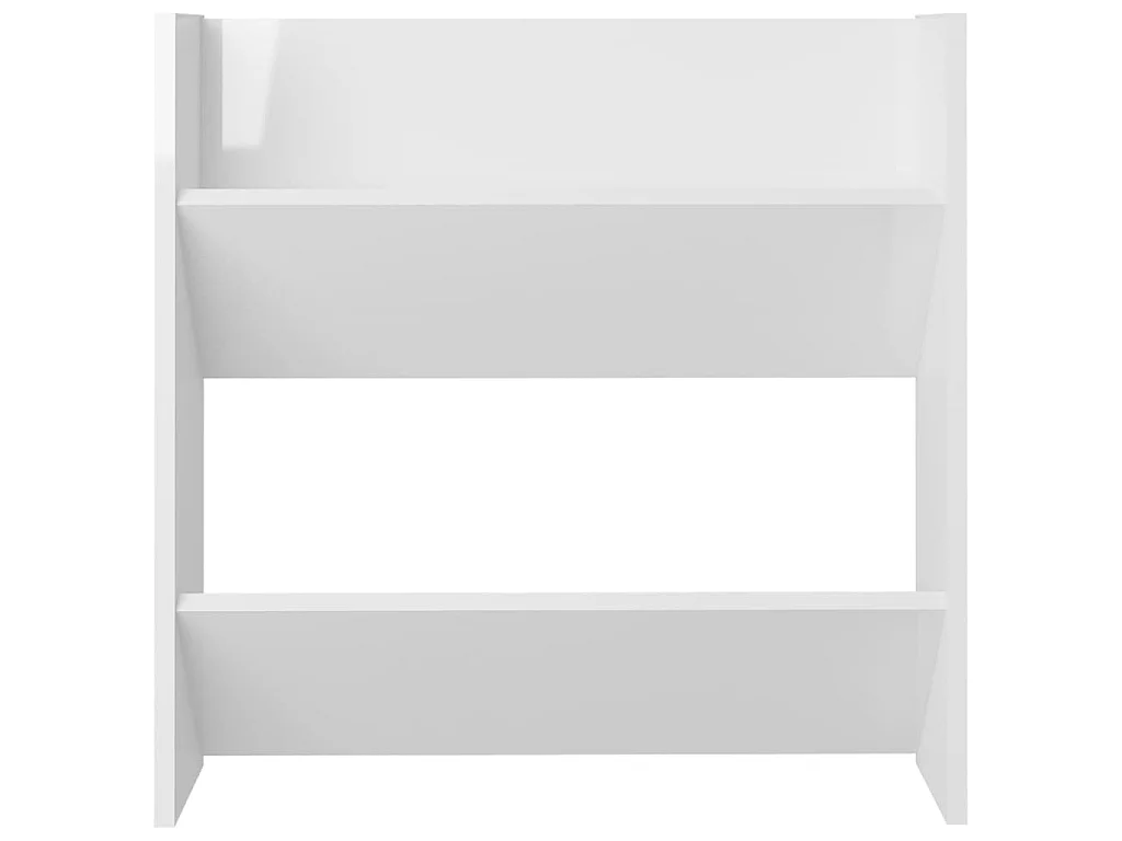 Scarpiere a muro 4 pz Bianco lucido 60x18x60 cm