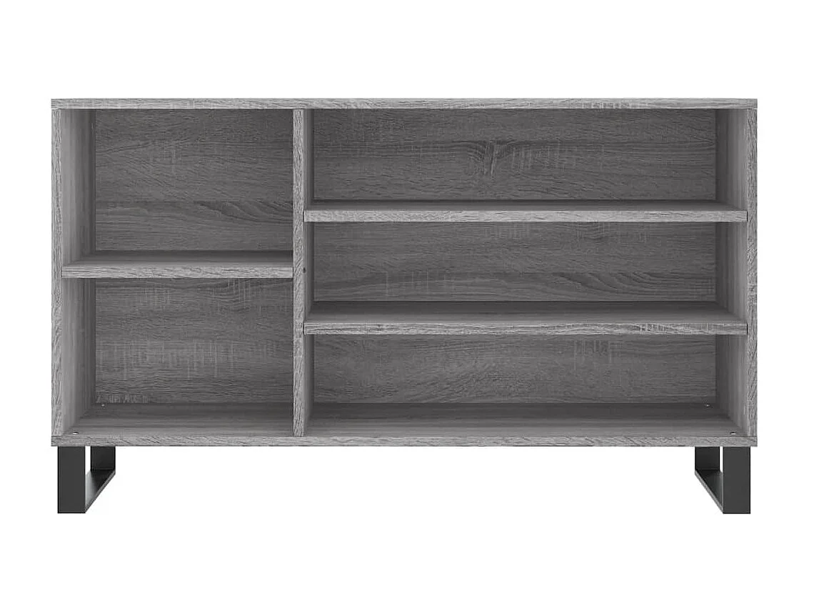 Armoire à chaussures Sonoma gris 102x36x60 cm Bois d'ingénierie