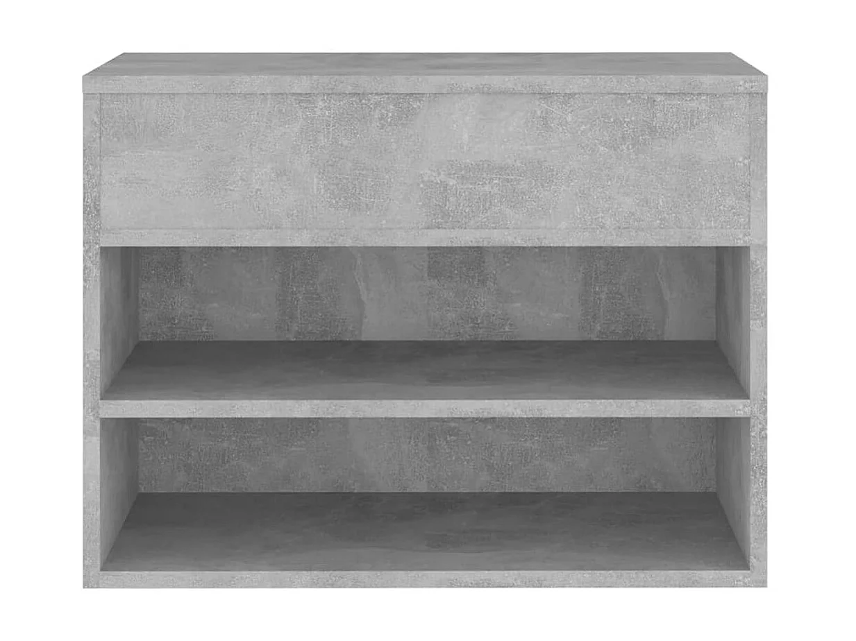 Schuhbank Betongrau 60x30x45 cm Spanplatte