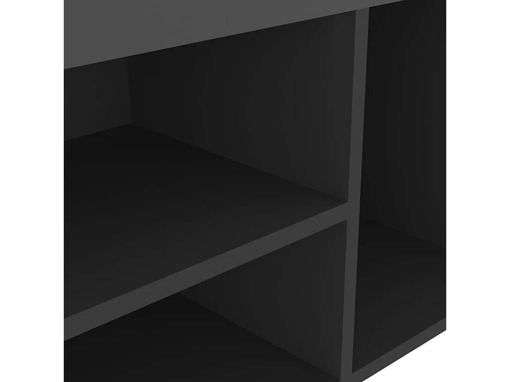 Banc à chaussures avec coussin Gris 80x30x47 cm Aggloméré