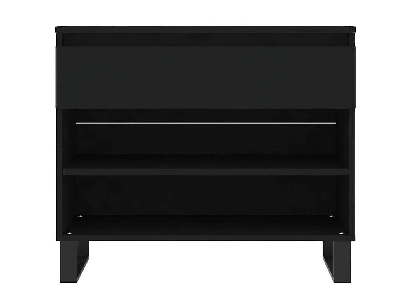 Schoenenkast Zwart 70x36x60 cm Bewerkt hout