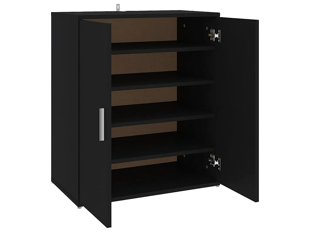 Armoire à chaussures Noir 60x35x70 cm Aggloméré